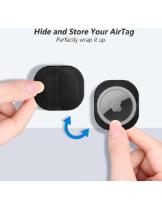 Funda Lacdo para AirTag - 2 Piezas Adhesivo 3M Negro 2