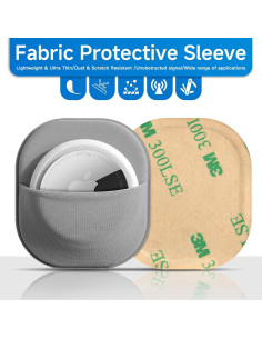 Funda Adhesiva para AirTag CaSZLUTION - Paquete de 2 Gris 2