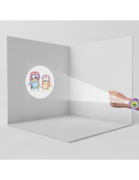 Reloj Proyector Kids Bluey con Pantalla LCD y 10 Imágenes