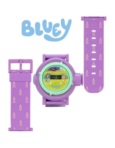 Reloj Proyector Kids Bluey con Pantalla LCD y 10 Imágenes