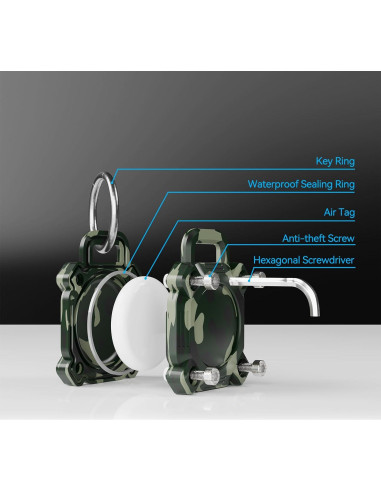 Funda a prueba de agua TigoMigo para Air Tag 2-Pack