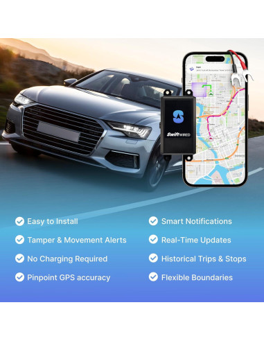 Rastreador GPS Cableado Spytec Swift para Autos 308g