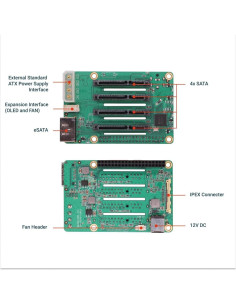 Radxa Penta SATA HAT para Raspberry Pi 5 - 5 Discos SATA 2