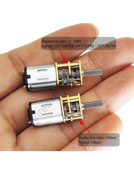 Motor DC N20 12V 1600RPM 2 Pcs Miniatura Alta Velocidad Motor DC N20 12V 1600RPM 2 Pcs Miniatura Alta Velocidad
