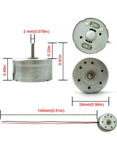 Motor DC EUDAX 3V-12V 6500 RPM para Juguetes y Proyectos 2