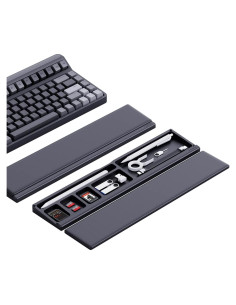 Soporte Reposamuñecas Ergonómico Hagibis Negro 35.5x7.9cm