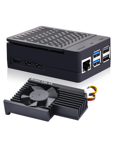 Caja ABS con Enfriador Armor Lite V5 para Raspberry Pi 5