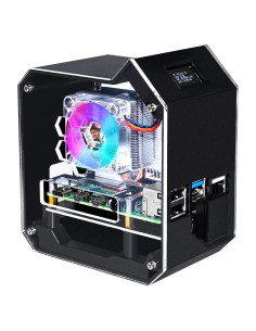 Kit Torre NAS Mini GeeekPi para Raspberry Pi 4B con Enfriador RGB