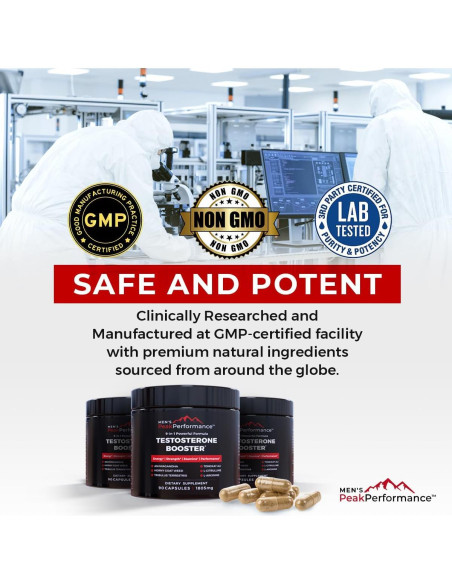 Suplemento Aumentador de Testosterona Men's PeakPerformance - 90 Cápsulas