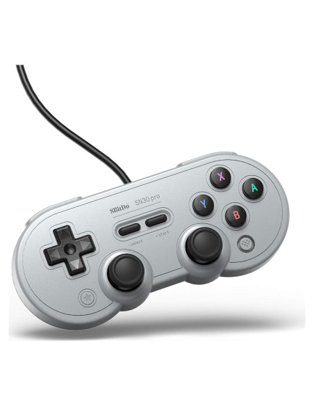 Controlador USB 8Bitdo Sn30 Pro Gris para Switch y PC