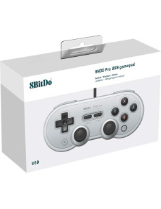 Controlador USB 8Bitdo Sn30 Pro Gris para Switch y PC 2