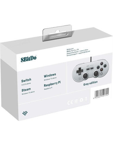 Controlador USB 8Bitdo Sn30 Pro Gris para Switch y PC