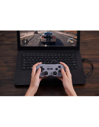Controlador USB 8Bitdo Sn30 Pro Gris para Switch y PC