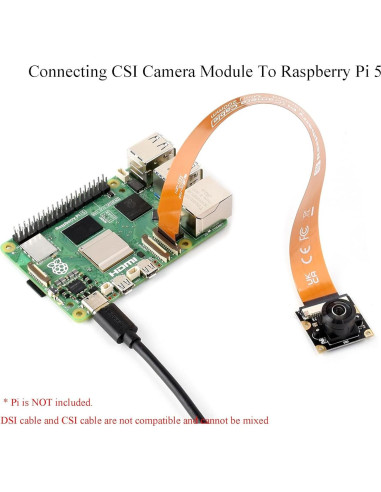 Cable Flexible CSI FPC Oficial Wonrabai 20cm 22Pin a 15Pin