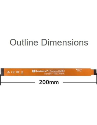 Cable Flexible CSI FPC Oficial Wonrabai 20cm 22Pin a 15Pin