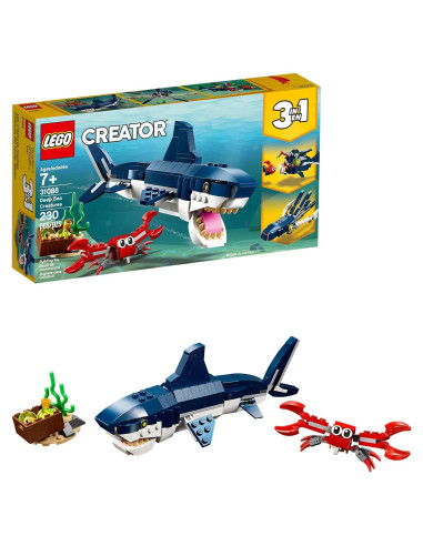 LEGO Creator 3 en 1 Criaturas Marinas 31088 - Tiburón, Cangrejo, Calamar