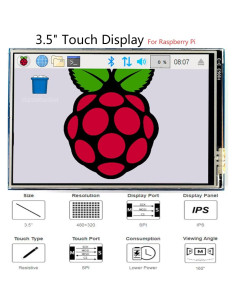Pantalla Táctil Resistiva 3.5" Waveshare IPS LCD 480x320 2