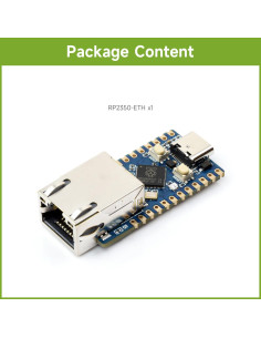 Placa de Desarrollo Waveshare RP2350-ETH con Ethernet y GPIO 2