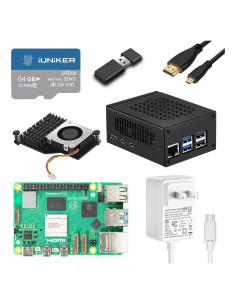 Raspberry Pi 5 8GB iUniker + TF 64GB + Fuente 27W + HDMI 4K