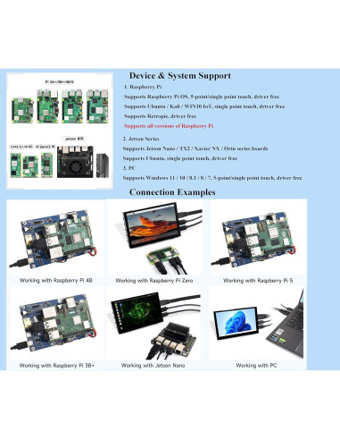Pantalla Táctil IPS 5" UeeKKoo 1024x600 Resistiva
