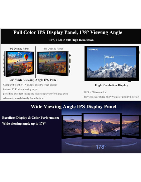 Pantalla Táctil IPS 5" UeeKKoo 1024x600 Resistiva