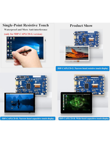 Pantalla Táctil IPS 5" UeeKKoo 1024x600 Resistiva