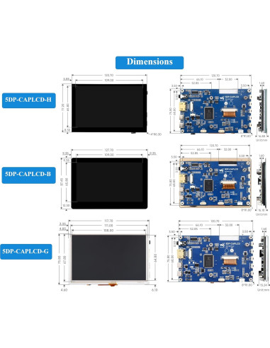 Pantalla Táctil IPS 5" UeeKKoo 1024x600 Resistiva