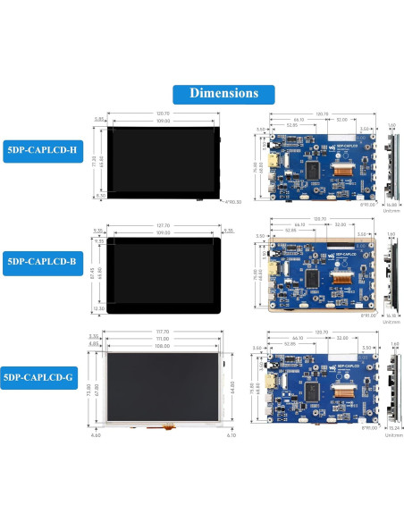 Pantalla Táctil IPS 5" UeeKKoo 1024x600 Resistiva