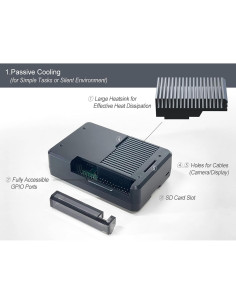 Caja Multi-Funcional ElectroCookie para Raspberry Pi 4 - Enfriamiento Pasivo y Activo 2