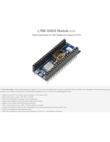 Módulo GNSS Waveshare L76B para Raspberry Pi Pico GPS