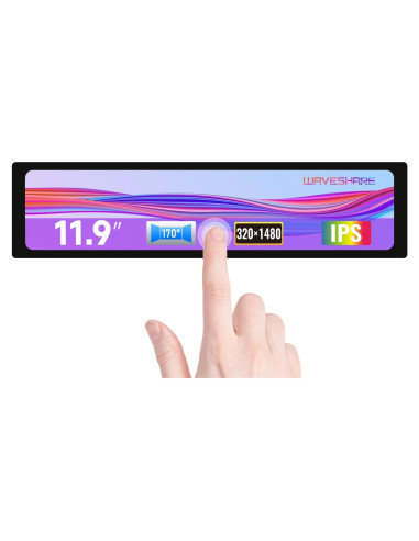 Pantalla LCD Táctil 11.9" Waveshare HDMI 320x1480 IPS