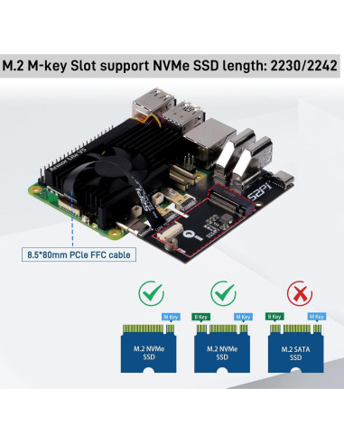 Adaptador Micro HDMI a HDMI GeeekPi para Raspberry Pi 5
