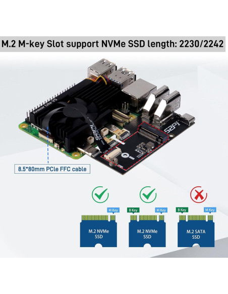 Adaptador Micro HDMI a HDMI GeeekPi para Raspberry Pi 5