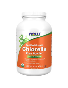 NOW Foods Chlorella Orgánica en Polvo 0.45 kg - Suplemento Nutricional