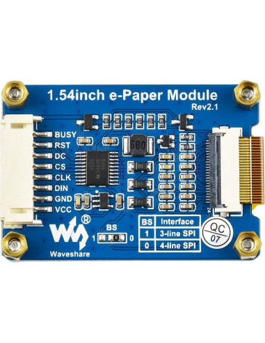 Módulo de Pantalla E-Ink 1.54" Waveshare 200x200 SPI