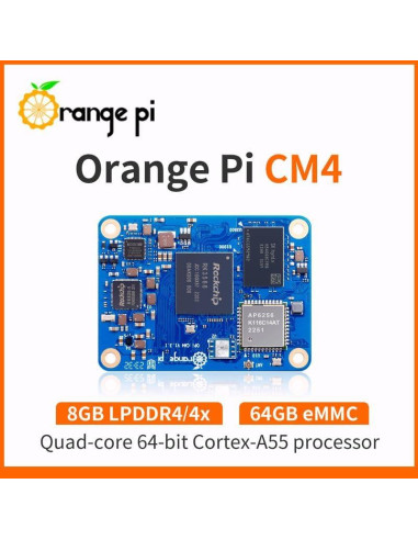 Módulo de Computación Orange Pi 4 8GB RAM 64GB eMMC Rockchip