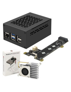 Placa PCIe M.2 NVMe SSD Geekworm X1001 + Caja Metálica P579