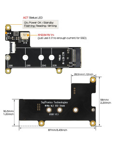 Placa PCIe M.2 NVMe SSD Geekworm X1001 + Caja Metálica P579 2