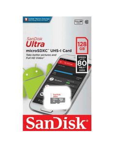 Tarjeta microSDXC SanDisk Ultra 128GB 80MB/s Clase 10 A1 2