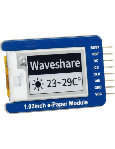 Módulo de Pantalla E-Ink 1.02" Waveshare 128x780 SPI