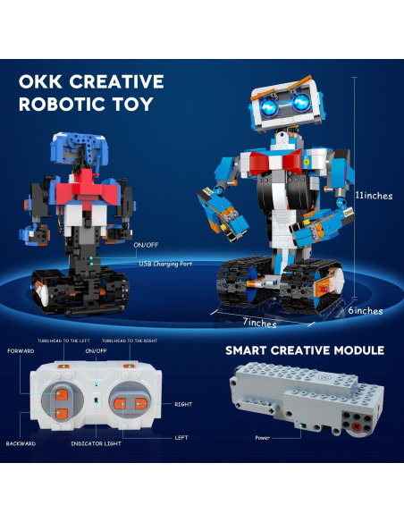 Kit de Robot OKK STEM 635 Piezas Control Remoto y APP