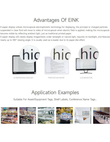 Módulo E-Paper 5.79" Waveshare para Raspberry Pi, 792x272
