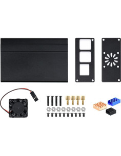 Caja de Aluminio para Riel DIN Waveshare Raspberry Pi 4 2