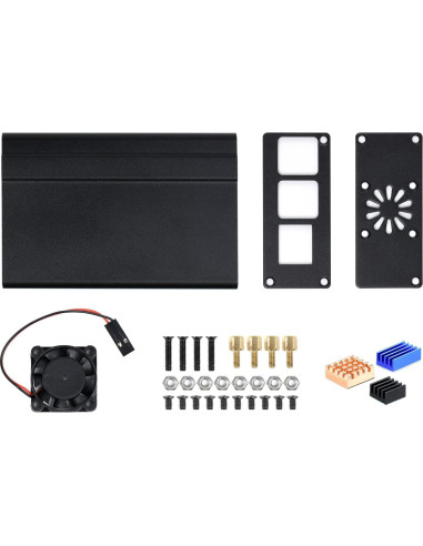 Caja de Aluminio para Riel DIN Waveshare Raspberry Pi 4