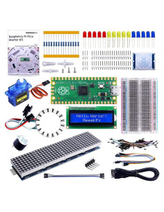 Kit de inicio GeeekPi Raspberry Pi Pico con protoboard y LCD