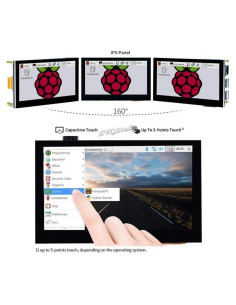 Pantalla Táctil Capacitiva 4.3" IPS MIPI DSI para Raspberry Pi