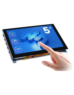 Pantalla Táctil Capacitiva 5" Waveshare 800x480 HDMI