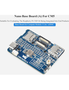 Placa Base Nano Wonrabai para Raspberry Pi CM5 - USB 3.2, GPIO 40PIN 2
