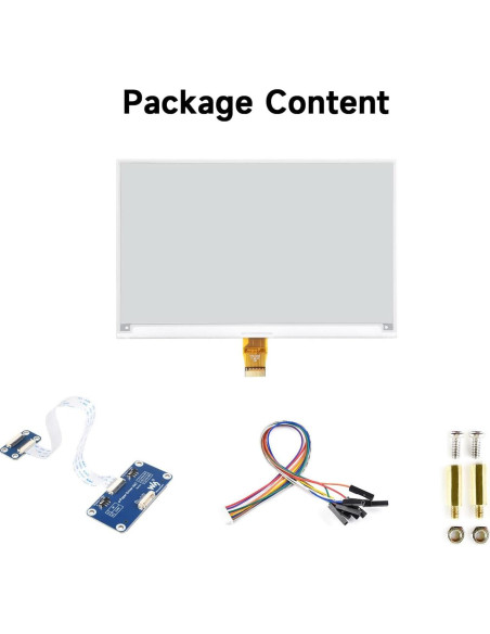 Pantalla E-Ink 7.5" Waveshare HAT para Raspberry Pi 800x480