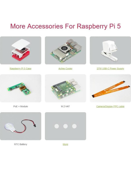 Kit de Inicio Raspberry Pi 5 con Enfriador y Accesorios